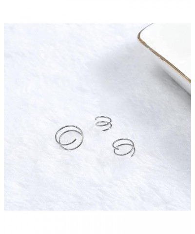 16G/18G/20G Implant Grade Titanium Nose Ring CZ Daith Jewelry Cartilage Earrings Hoops 6-12mm, ASTM F136 Titanium Helix Rook ...