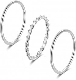 925 Sterling Silver Knuckle Rings for Women Minimalist Thin Stacking Rings Set 3PCS Midi Pinky Ring Size 2.5-8.5 5 SET 2 $11....