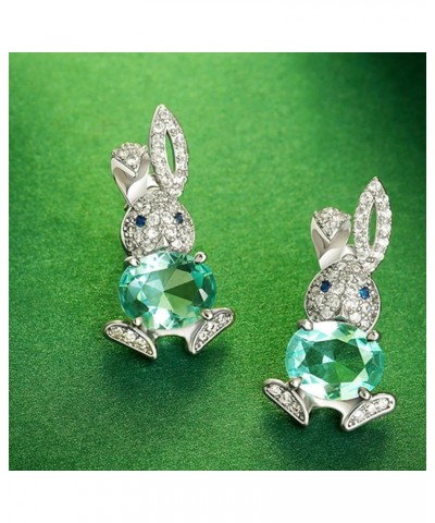 Easter Earrings for Women Girls Rhinestone Rabbit Earrings Dainty Pearl Rabbit Carrot Easter Stud Earrings for Women Girls Ho...