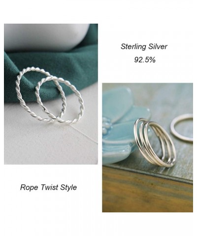 925 Sterling Silver Knuckle Rings for Women Minimalist Thin Stacking Rings Set 3PCS Midi Pinky Ring Size 2.5-8.5 5 SET 2 $11....