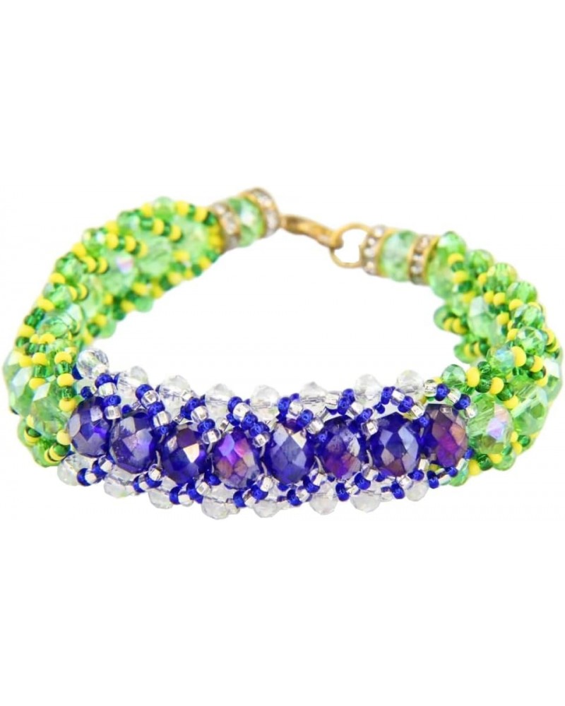 Ilde Tejido de Yemaya/ Orula - Yemaya/ Orula Religious Bracelet, blue, green, yellow, One Size $16.31 Bracelets