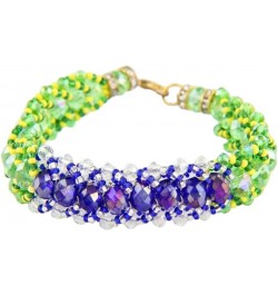 Ilde Tejido de Yemaya/ Orula - Yemaya/ Orula Religious Bracelet, blue, green, yellow, One Size $16.31 Bracelets