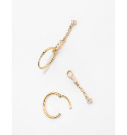 316L Surgical Steel Endless Hoop Earrings for Women Silver/Gold/Rose Gold/Black 8mm/10mm/12mm 8mm 07, Gold $8.90 Earrings