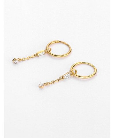 316L Surgical Steel Endless Hoop Earrings for Women Silver/Gold/Rose Gold/Black 8mm/10mm/12mm 8mm 07, Gold $8.90 Earrings