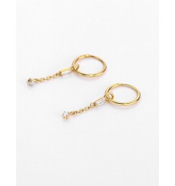 316L Surgical Steel Endless Hoop Earrings for Women Silver/Gold/Rose Gold/Black 8mm/10mm/12mm 8mm 07, Gold $8.90 Earrings