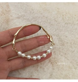 Pearl Bracelets for Women Pearl Beads for Bracelets Stretch Bracelets Wedding Bracelets for Brides Trendy Jewelry Gift Glod $...