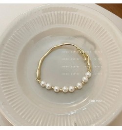 Pearl Bracelets for Women Pearl Beads for Bracelets Stretch Bracelets Wedding Bracelets for Brides Trendy Jewelry Gift Glod $...