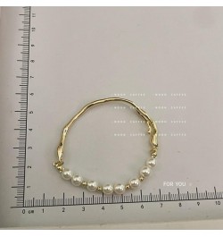 Pearl Bracelets for Women Pearl Beads for Bracelets Stretch Bracelets Wedding Bracelets for Brides Trendy Jewelry Gift Glod $...