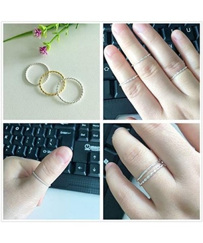 925 Sterling Silver Knuckle Rings for Women Minimalist Thin Stacking Rings Set 3PCS Midi Pinky Ring Size 2.5-8.5 5 SET 2 $11....