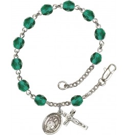 December Birth Month Bead Rosary Bracelet with Patron Saint Petite Charm, 7 1/2 Inch Saint Kilian $39.85 Bracelets