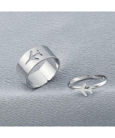 Matching Best Friends BFF Rings for Couple Tiktok Y2k Couple Rings Love Heart Moon Star Planet Rings for Women Men Girls Love...