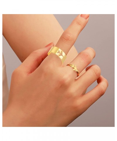 Matching Best Friends BFF Rings for Couple Tiktok Y2k Couple Rings Love Heart Moon Star Planet Rings for Women Men Girls Love...