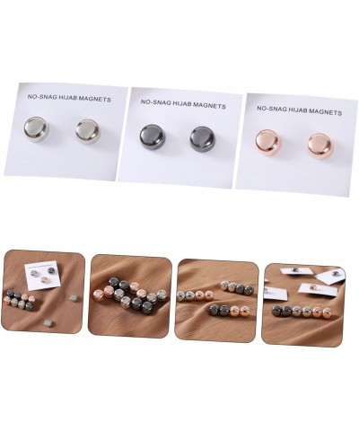 15 Pairs Alloy Glossy Magnetic Snap Hijab Small Magnetic Pin Brooches for Women Cardigan Safety Brooches Wraps for Women Magn...