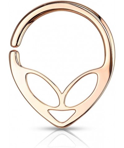 Alien 316L Surgical Steel Bendable Hoop Ring for Nose Septum, Daith & Ear Cartilage 16G | 5/16" (8mm) | Rose Gold $8.54 Body ...