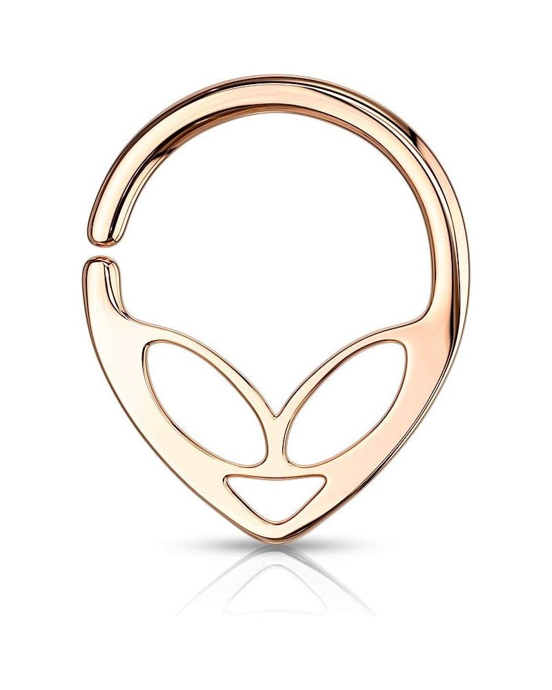 Alien 316L Surgical Steel Bendable Hoop Ring for Nose Septum, Daith & Ear Cartilage 16G | 5/16" (8mm) | Rose Gold $8.54 Body ...