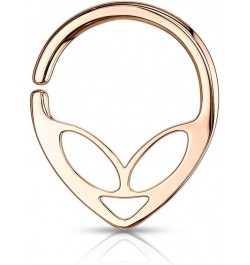 Alien 316L Surgical Steel Bendable Hoop Ring for Nose Septum, Daith & Ear Cartilage 16G | 5/16" (8mm) | Rose Gold $8.54 Body ...