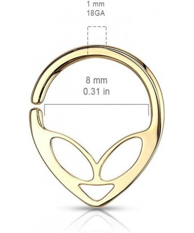 Alien 316L Surgical Steel Bendable Hoop Ring for Nose Septum, Daith & Ear Cartilage 16G | 5/16" (8mm) | Rose Gold $8.54 Body ...