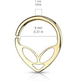 Alien 316L Surgical Steel Bendable Hoop Ring for Nose Septum, Daith & Ear Cartilage 16G | 5/16" (8mm) | Rose Gold $8.54 Body ...