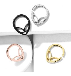 Alien 316L Surgical Steel Bendable Hoop Ring for Nose Septum, Daith & Ear Cartilage 16G | 5/16" (8mm) | Rose Gold $8.54 Body ...