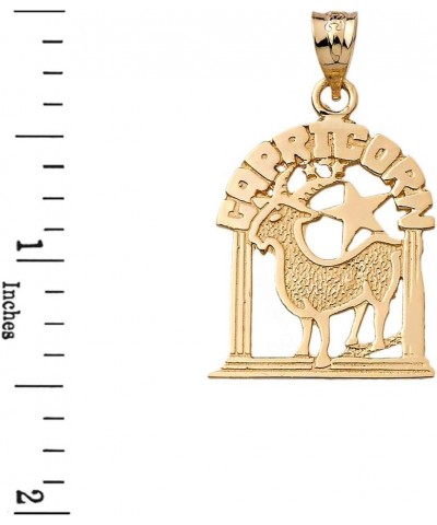 Personalized 14k Yellow Gold Zodiac Sign Charm Pendant Capricorn $81.39 Pendants