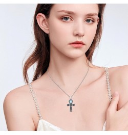 Ankh Necklace Women Sterling Silver Egyptian Necklace Ankh Cross Pendant for Men Women, Ancient Egyptian Hieroglyphic Symbol ...