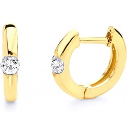 14k REAL Yellow Gold 1mm Thickness Fancy Huggie Hoop Earrings (9mm Diameter) $48.30 Earrings