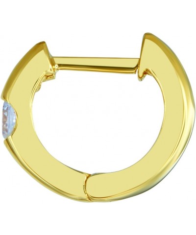 14k REAL Yellow Gold 1mm Thickness Fancy Huggie Hoop Earrings (9mm Diameter) $48.30 Earrings