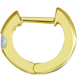 14k REAL Yellow Gold 1mm Thickness Fancy Huggie Hoop Earrings (9mm Diameter) $48.30 Earrings