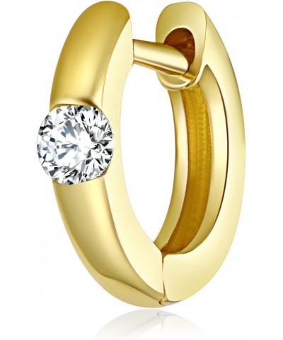 14k REAL Yellow Gold 1mm Thickness Fancy Huggie Hoop Earrings (9mm Diameter) $48.30 Earrings