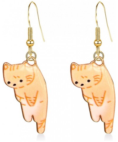 Aesthetic Funny Cute Animal Cat Dangle Earrings for Women Girl Cartoon Kitten Drop Earring Party Jewelry Gifts Lover Birthday...