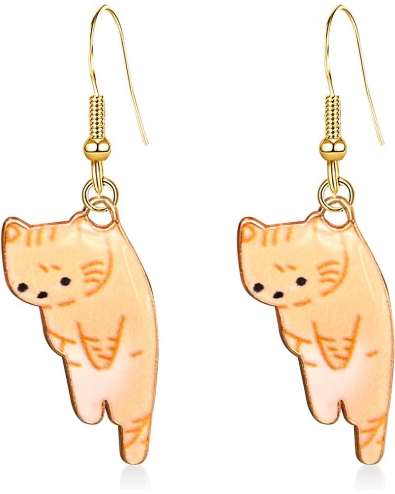 Aesthetic Funny Cute Animal Cat Dangle Earrings for Women Girl Cartoon Kitten Drop Earring Party Jewelry Gifts Lover Birthday...