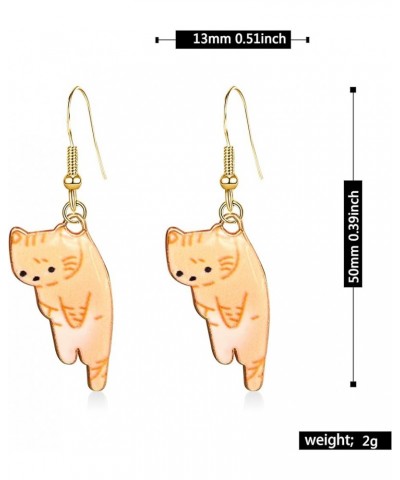 Aesthetic Funny Cute Animal Cat Dangle Earrings for Women Girl Cartoon Kitten Drop Earring Party Jewelry Gifts Lover Birthday...