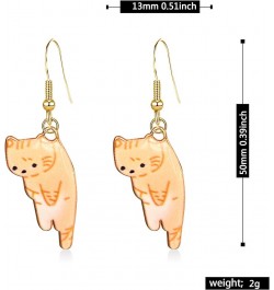 Aesthetic Funny Cute Animal Cat Dangle Earrings for Women Girl Cartoon Kitten Drop Earring Party Jewelry Gifts Lover Birthday...