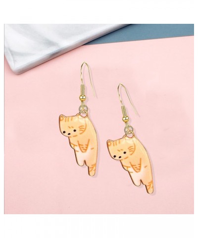 Aesthetic Funny Cute Animal Cat Dangle Earrings for Women Girl Cartoon Kitten Drop Earring Party Jewelry Gifts Lover Birthday...