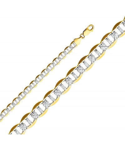 14K Solid Gold Flat Mariner Chains (Select Options) 26 Inches White And Yellow Gold $43.26 Necklaces