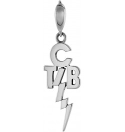 Sterling Silver Elvis's Motto take Care of Business TCB Necklace Antiqued finish 1 1/4 inch tall, 16-30 inch 0.8mm Box Chain ...