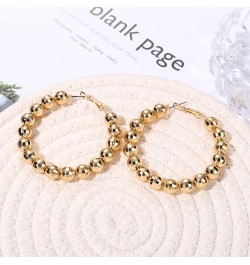 Gold Disco Ball Hoop Earrings Disco Ball Earrings 60's or 70's Silver Gold Disco Ball Earrings for Women Gold $7.69 Earrings