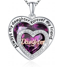 Daughter/Sister Necklace S925 Sterling Silver Always My Daughter/Sister Forever My Friend Love Heart Butterfly Mother Daughte...