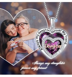 Daughter/Sister Necklace S925 Sterling Silver Always My Daughter/Sister Forever My Friend Love Heart Butterfly Mother Daughte...