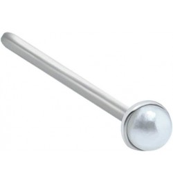 925 Sterling Silver Nose Ring Faux 1.5mm or 2mm Pearl 22G 1.5mm Pearl-Bone $9.51 Body Jewelry