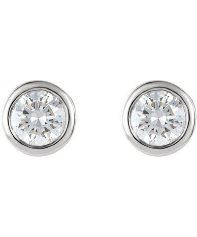 Inverness 4 mm Bezel Titanium Piercing Earrings Clear cristal, Sterile Hypoallergenic for Sensitive Ears. Packaged in sterile...