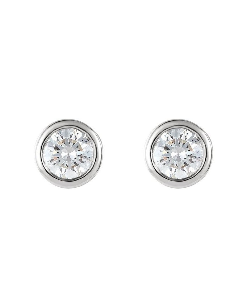 Inverness 4 mm Bezel Titanium Piercing Earrings Clear cristal, Sterile Hypoallergenic for Sensitive Ears. Packaged in sterile...