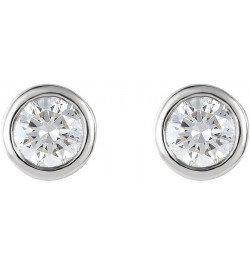 Inverness 4 mm Bezel Titanium Piercing Earrings Clear cristal, Sterile Hypoallergenic for Sensitive Ears. Packaged in sterile...