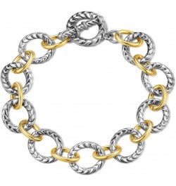 Link Bracelet for Women 2 tone Circles Chain Silver and Gold Wire Cable Bangle Designer Inspired Bracelets Gold & Silver 2 $9...