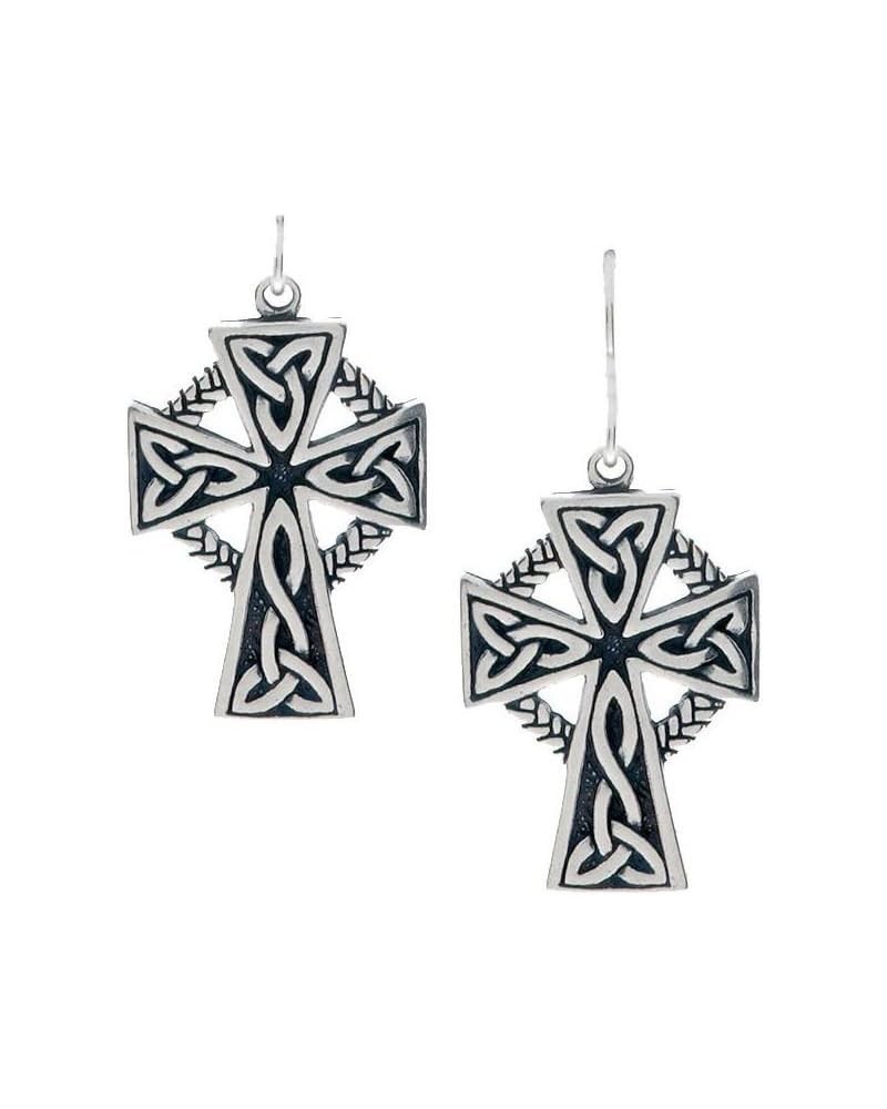 Celtic Cross Circle Of Life Sterling Silver Dangle Earrings $18.06 Earrings