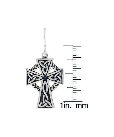 Celtic Cross Circle Of Life Sterling Silver Dangle Earrings $18.06 Earrings