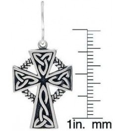 Celtic Cross Circle Of Life Sterling Silver Dangle Earrings $18.06 Earrings