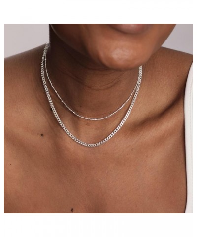 Dainty 14k Gold/Silver Choker Necklace for Women Simple Chain Necklaces Shining Dots Sparkle Prom Necklace Cute Satellite Bea...