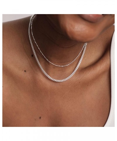 Dainty 14k Gold/Silver Choker Necklace for Women Simple Chain Necklaces Shining Dots Sparkle Prom Necklace Cute Satellite Bea...