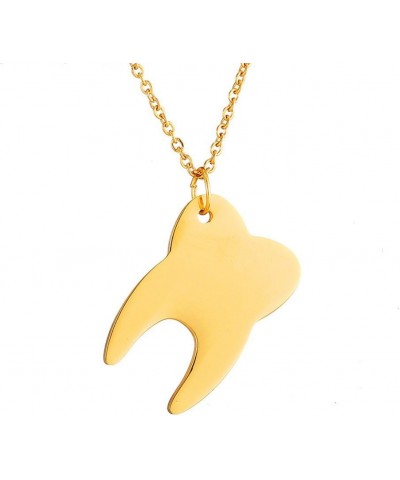 Medical Tooth Pendant Charm Necklace Jewelry for Dentist Doctor Nurse Gift Gold $11.25 Necklaces